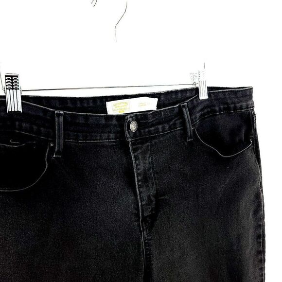 Levi's Signature Black Totally Shaping Straight Denim Women's Jeans 36/30 18M Hi - Picture 2 of 10